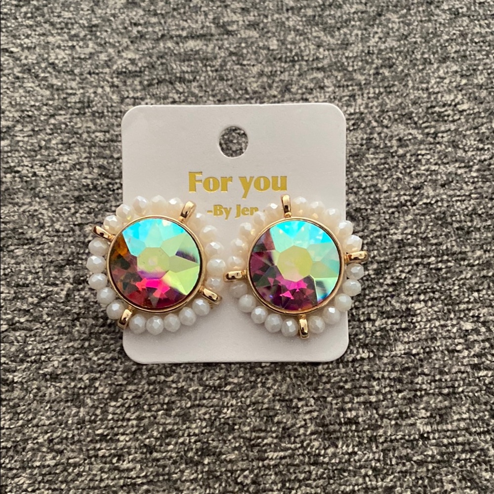 Gold and Multicolor Earrings